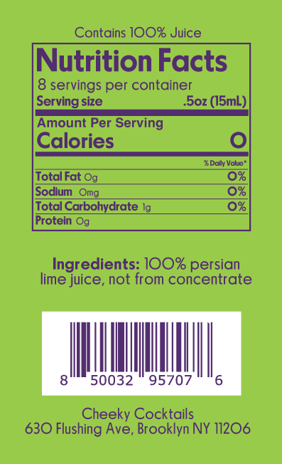 Cheeky Cocktails Mini Lime Juice (4oz)