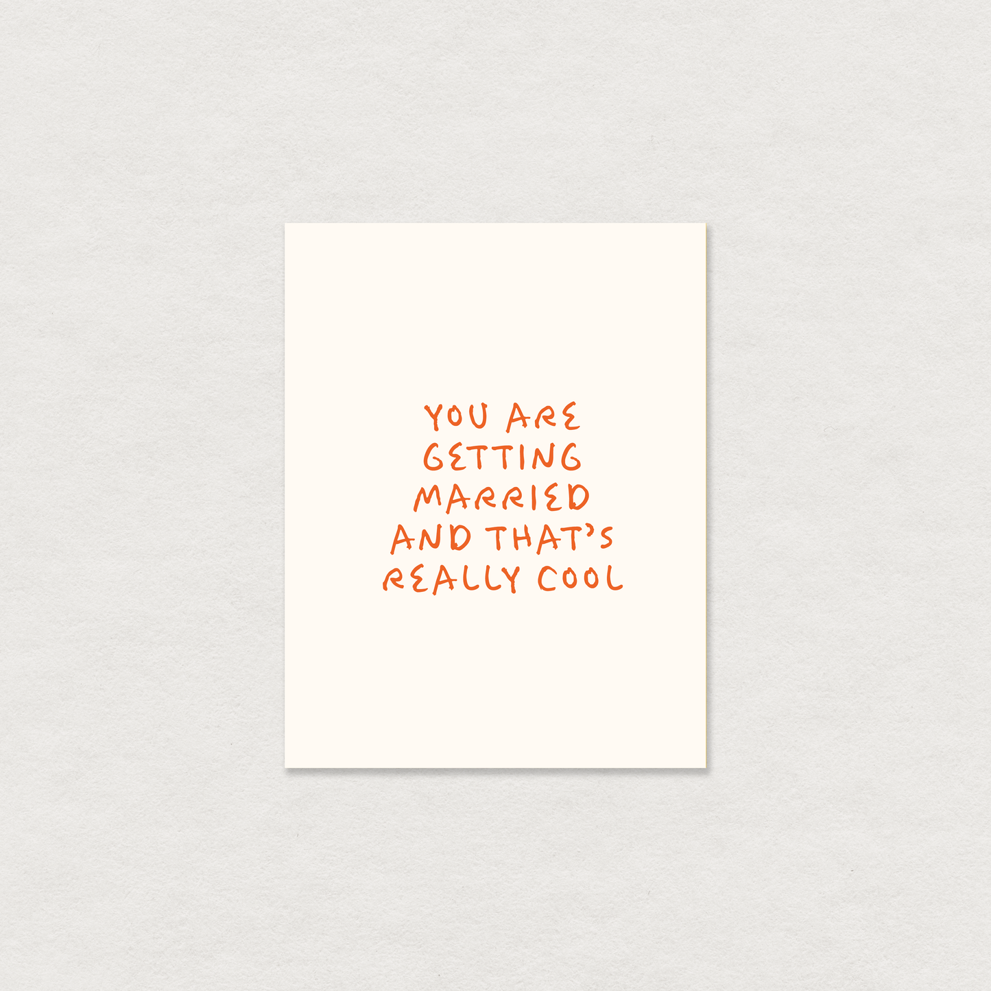 "You are getting married" greeting card
