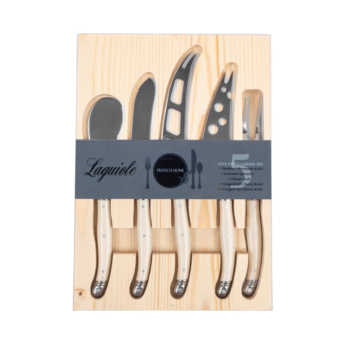 Laguiole Artisan Cheese Knife Set (5 Piece) - Tortoiseshell