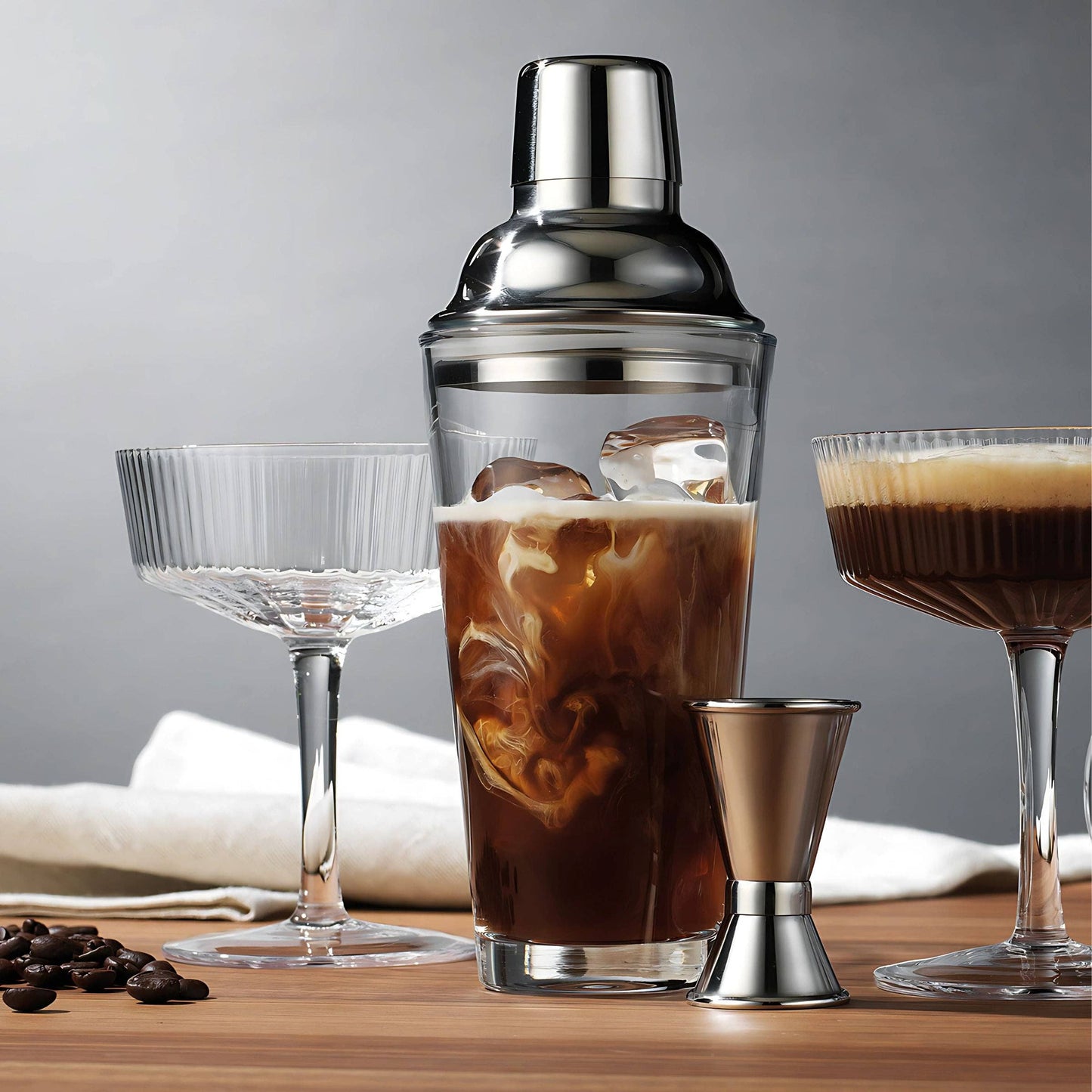 Martini Set with Cocktail Shaker (6 Piece Set)