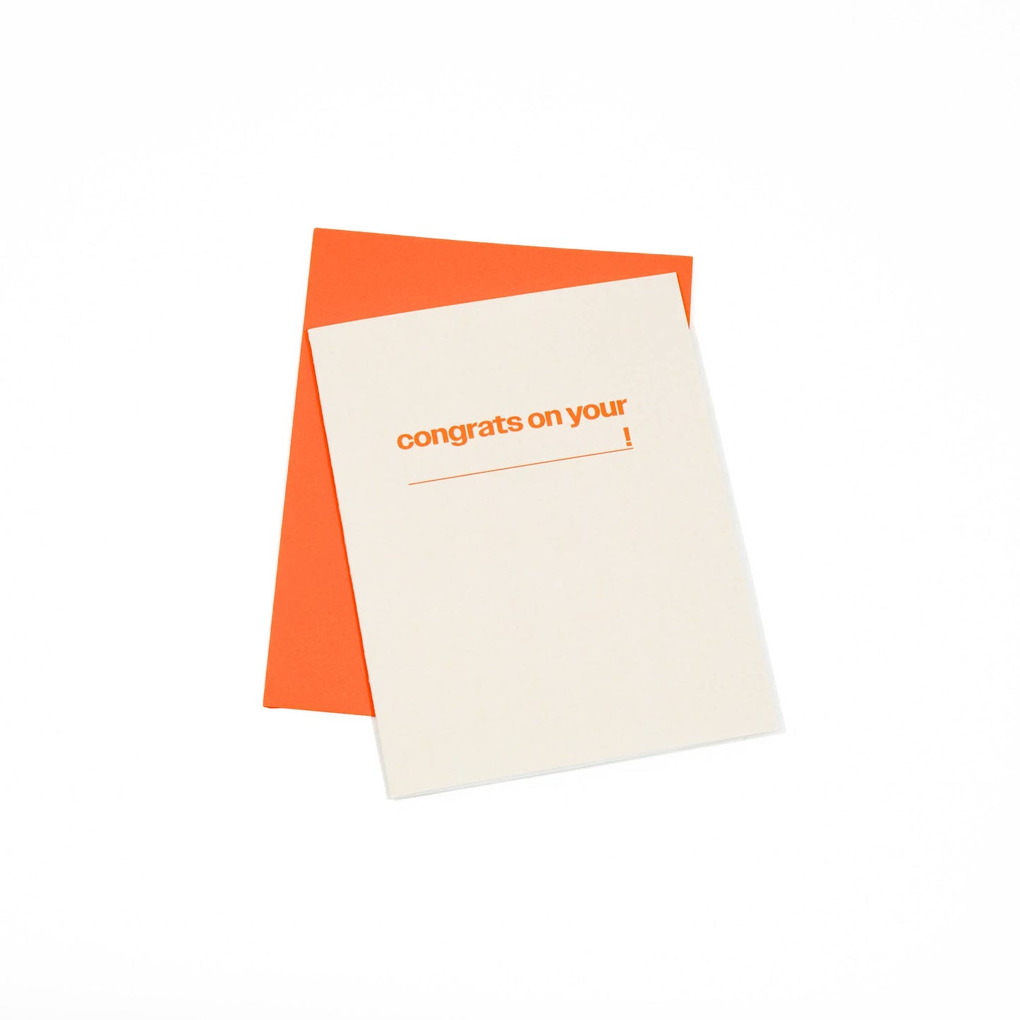 "Congrats on your ( )" greeting card