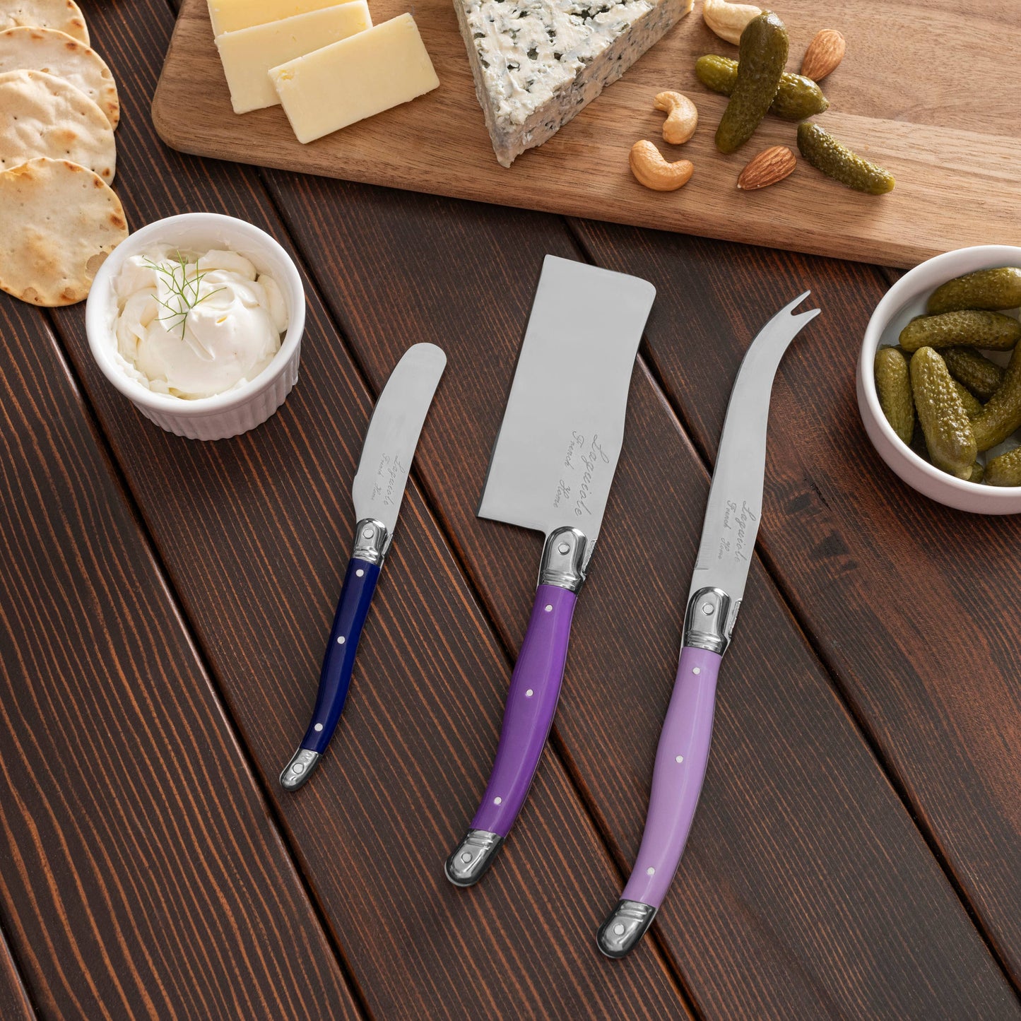 Laguiole Essential 3 Piece Elevated Cheese Knives