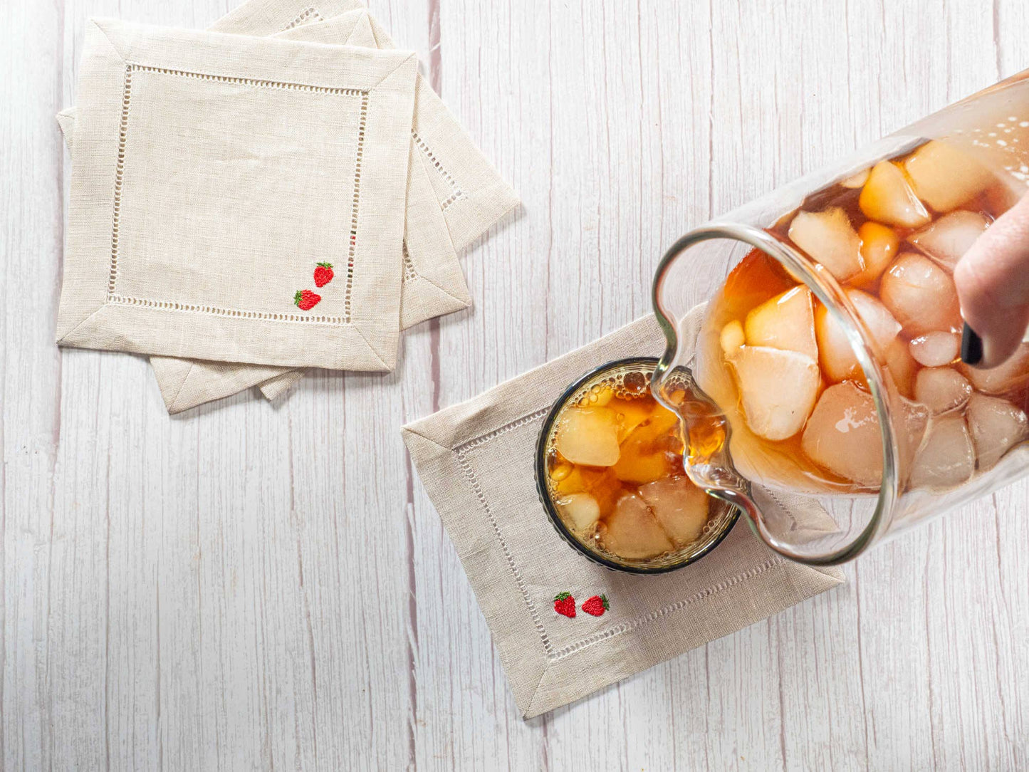 Sweet Strawberry Cocktail Coasters