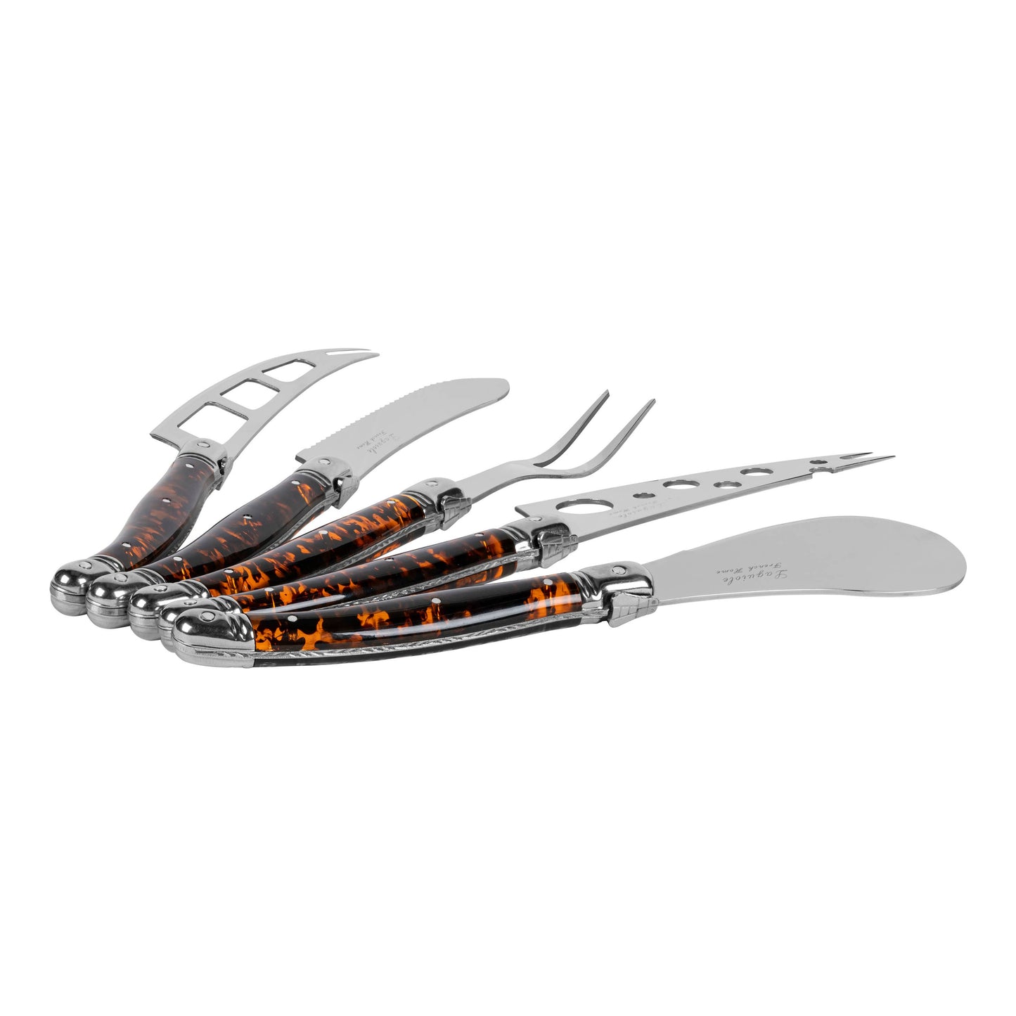 Laguiole Artisan Cheese Knife Set (5 Piece) - Tortoiseshell