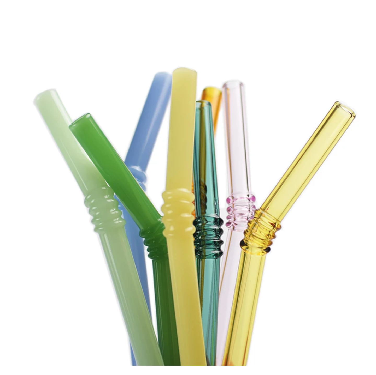Color Pop Short Glass Straws