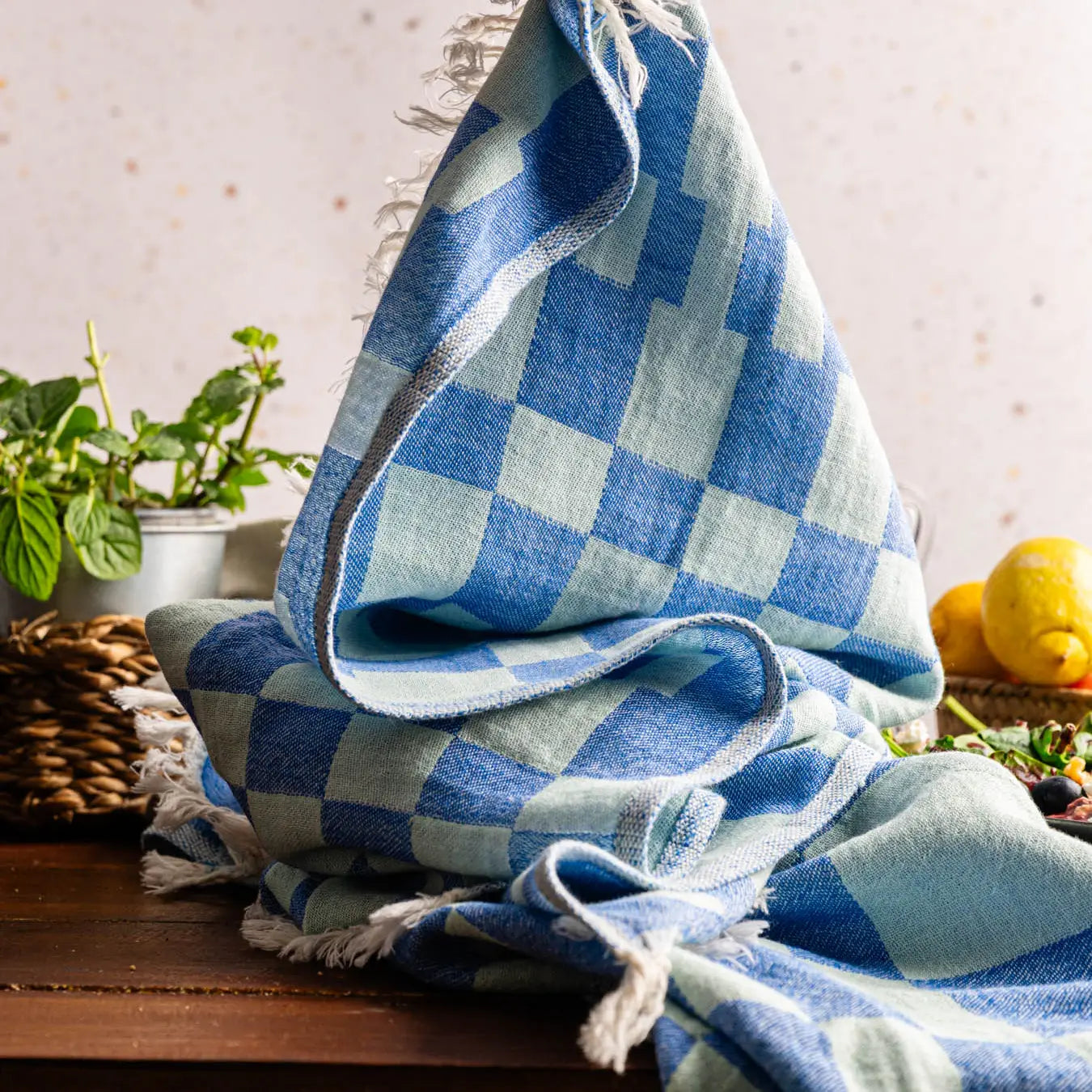 Geometric Blocks Kitchen Towel