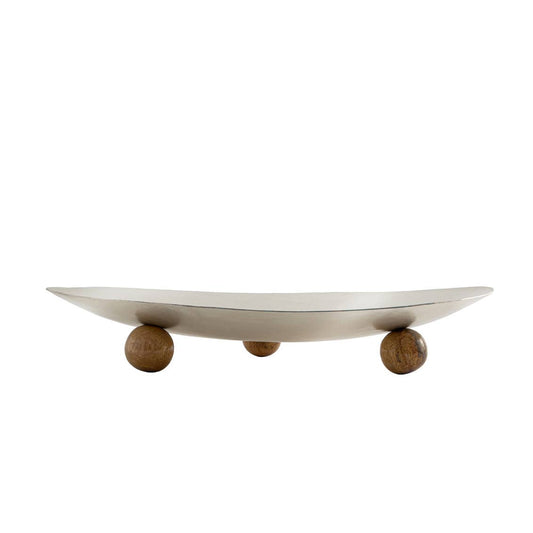 Large Decorative Platter - Hammered Silver