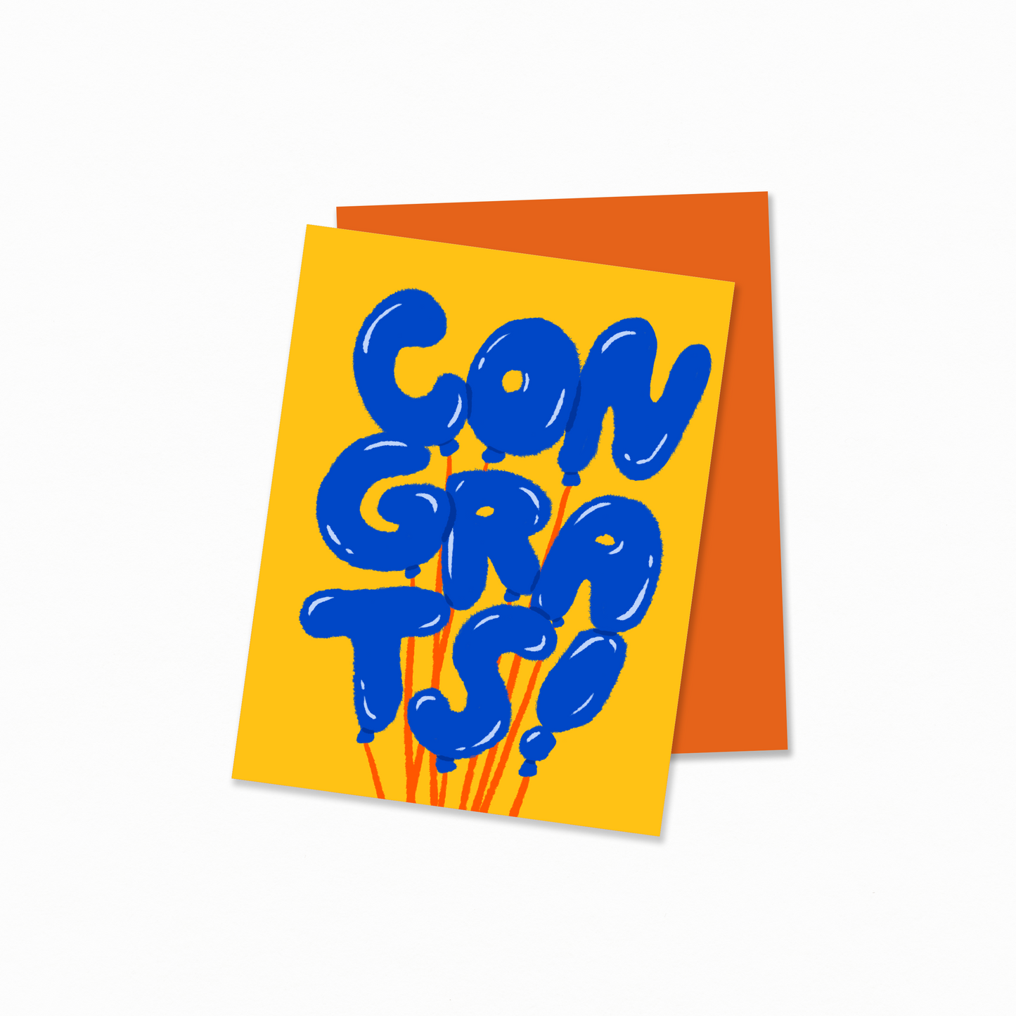 "Congrats" balloons greeting card