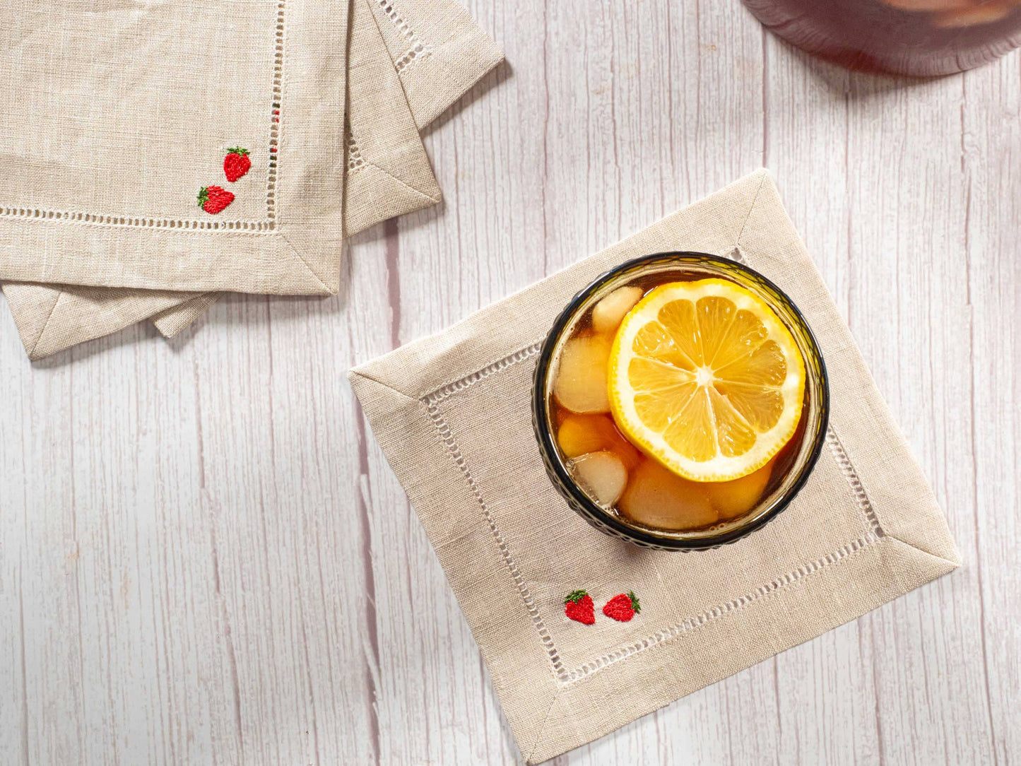 Sweet Strawberry Cocktail Coasters