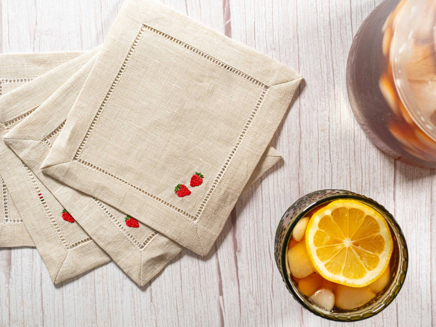 Sweet Strawberry Cocktail Coasters