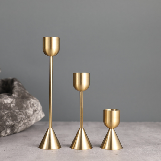 Gold Plated Candle Holders