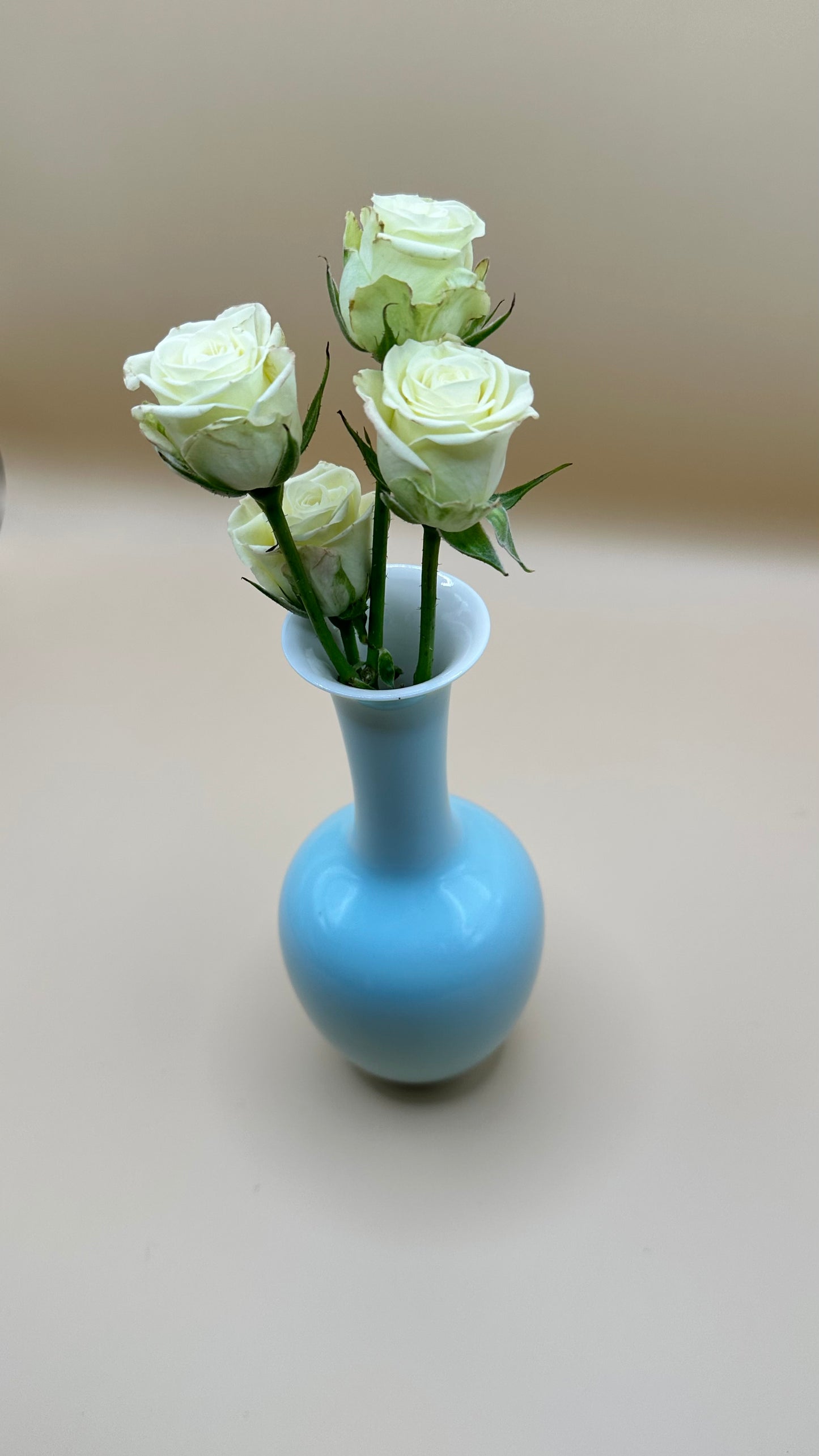 Glossy Porcelain Mini Lotus Vase