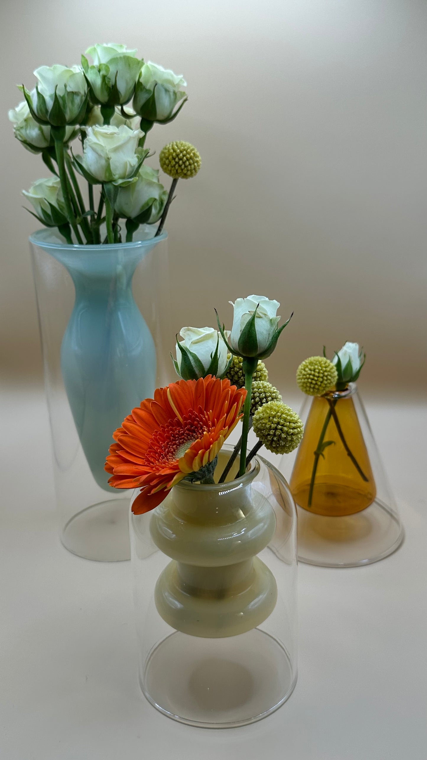 Layered Glass Mini Vases