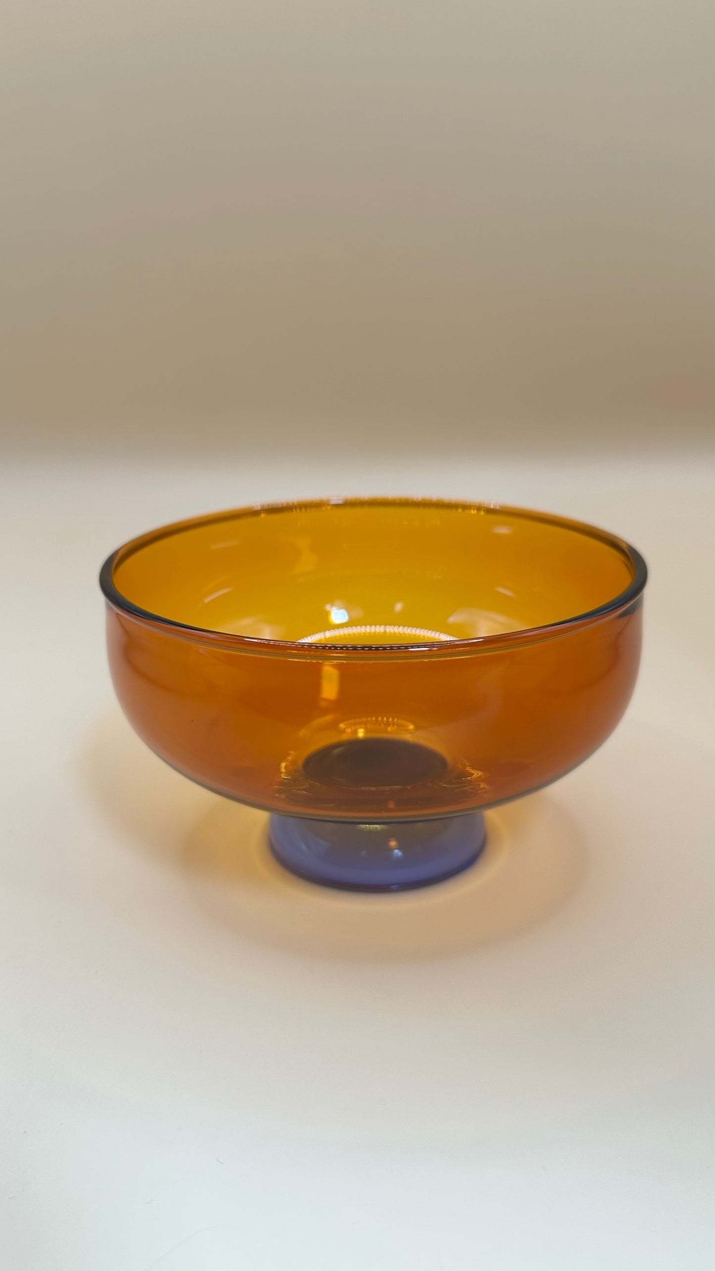 Color Pop Glass Ice Cream / Yogurt Bowl