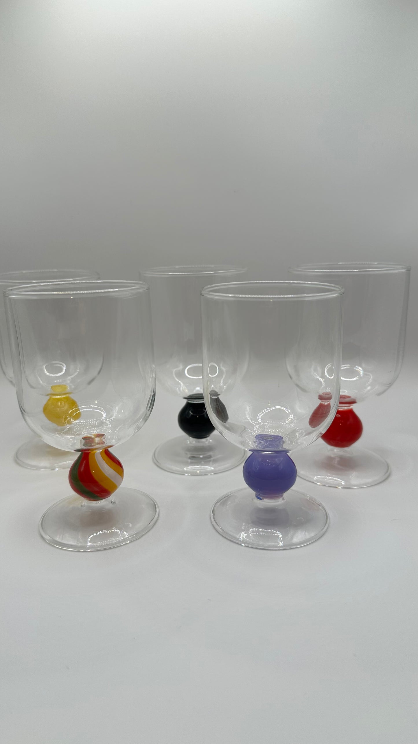 Bubblegum Glass Goblets