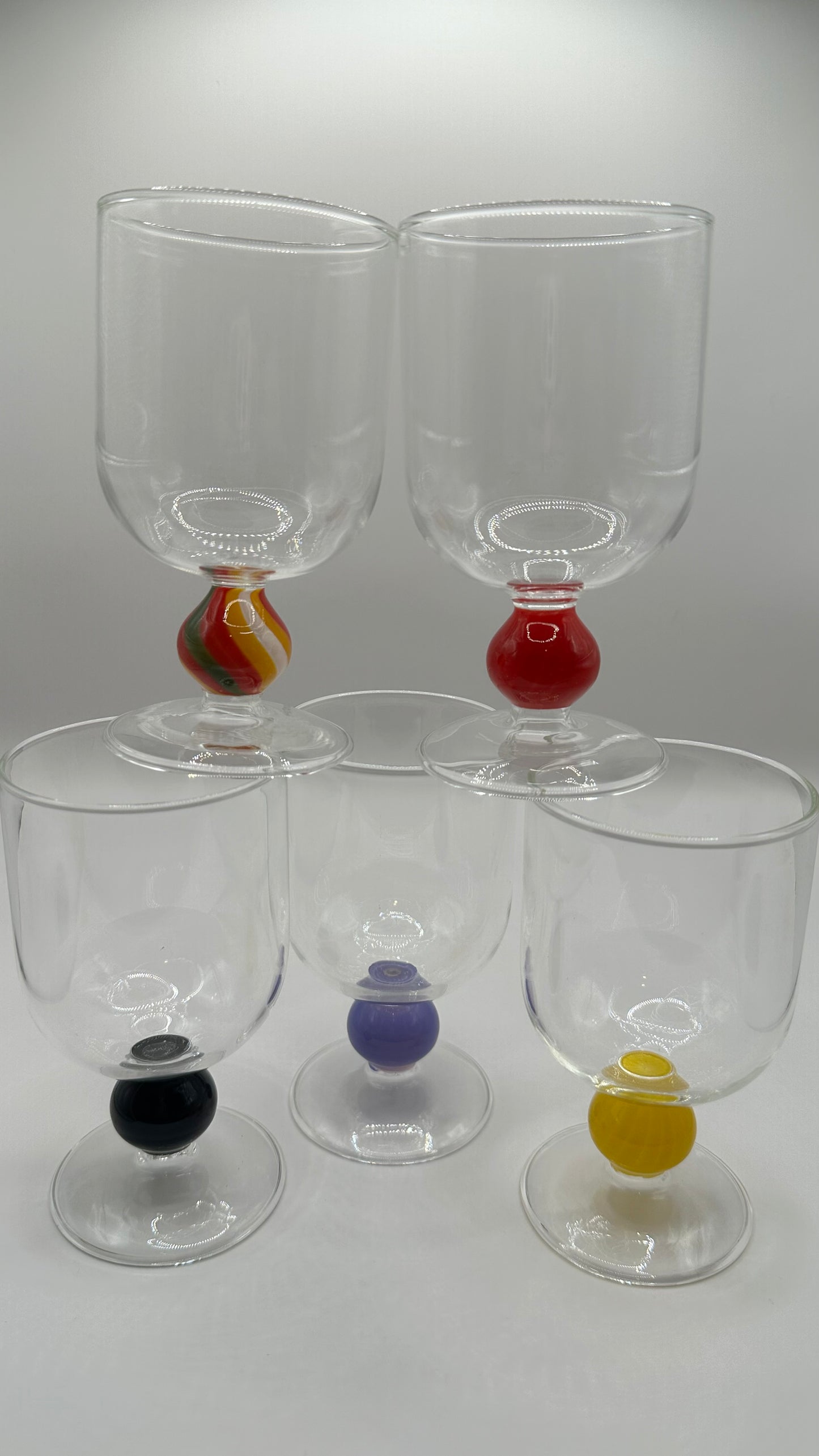 Bubblegum Glass Goblets
