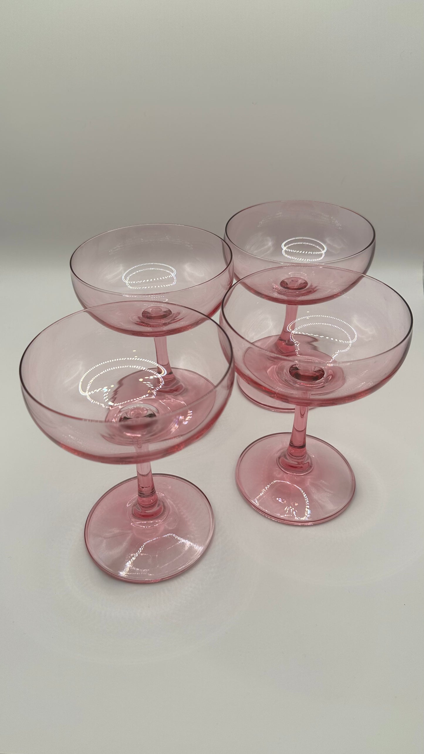 Colored Coupe Glasses (Set of 4)