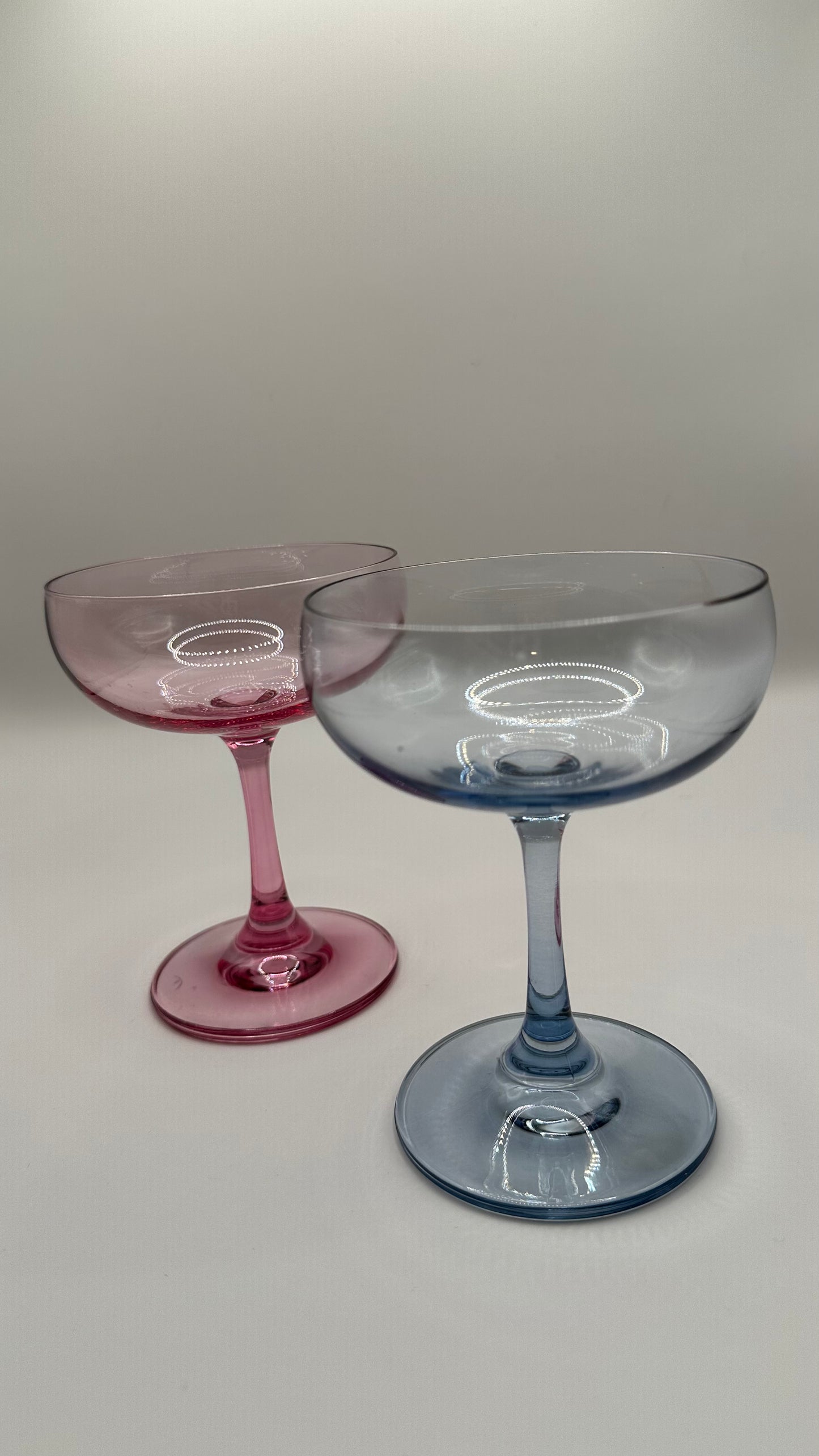 Colored Coupe Glasses (Set of 4)