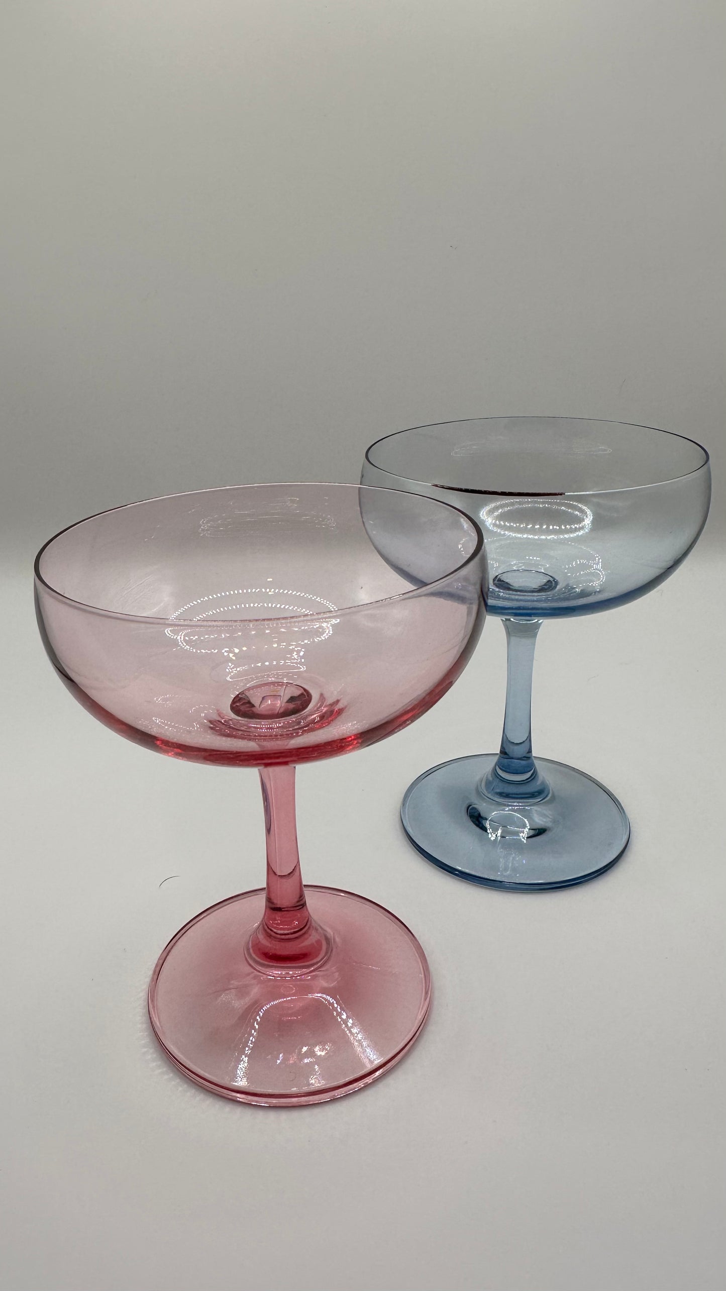 Colored Coupe Glasses (Set of 4)