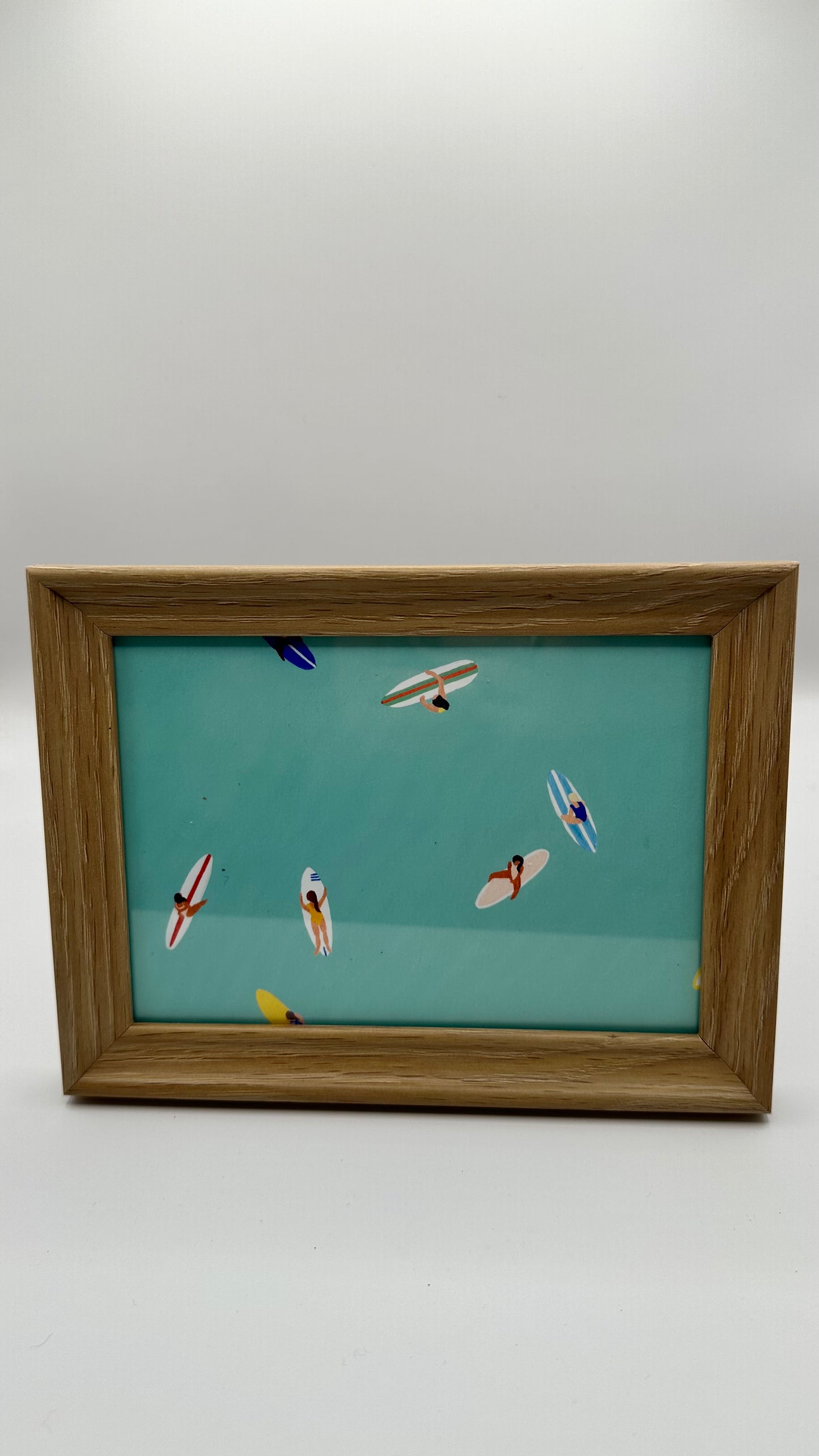 Mini Surfers Framed Print, Signed by Artist