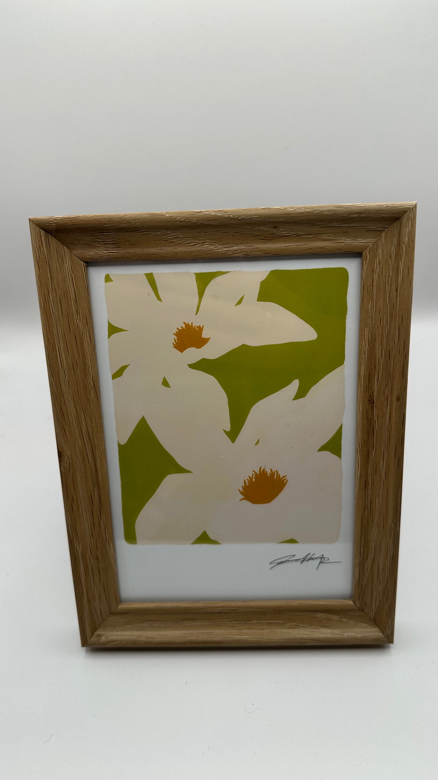Abstract Floral Framed Print, Signed by Artist