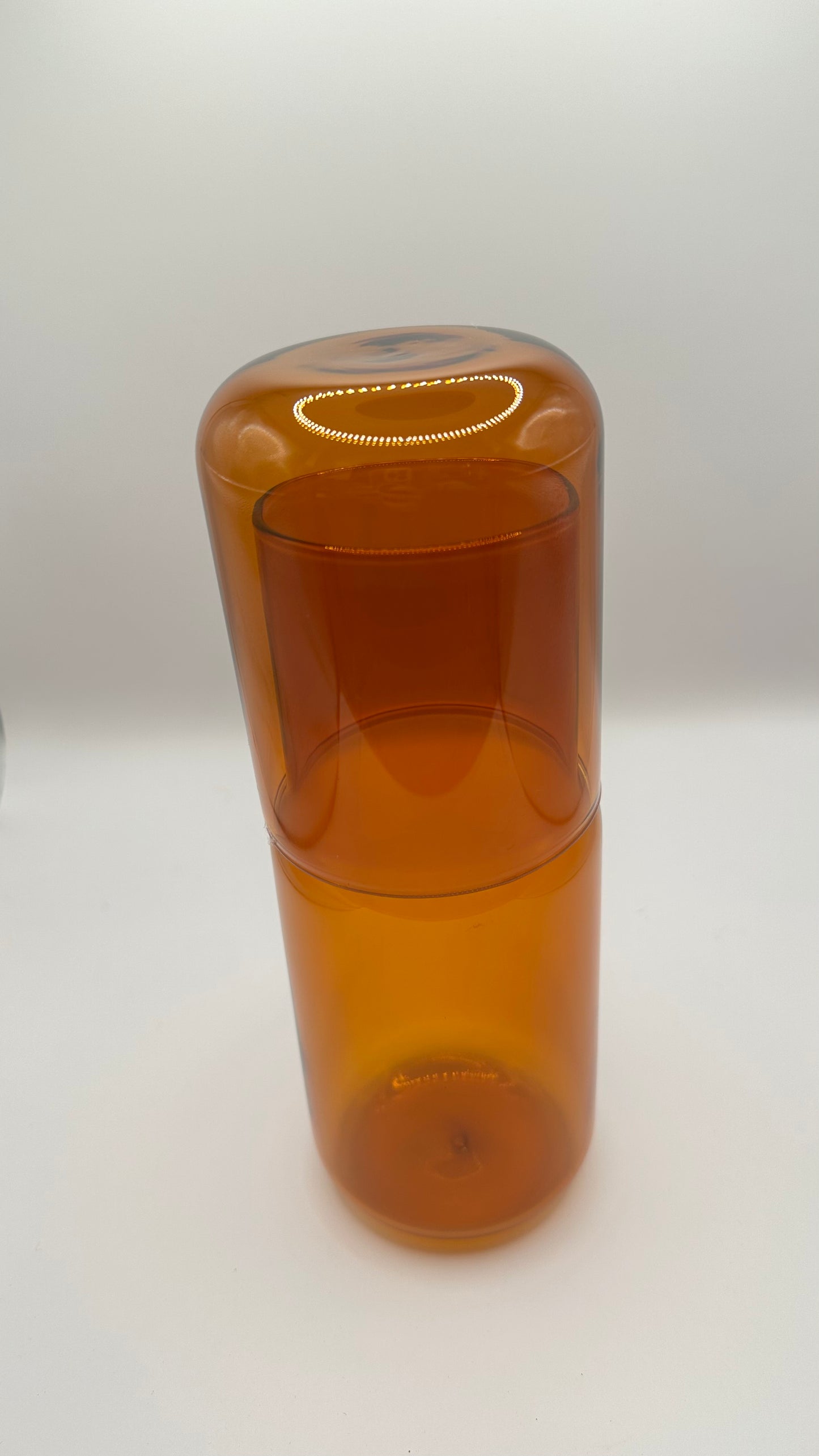 Tinted Glass Carafe and Cup Set
