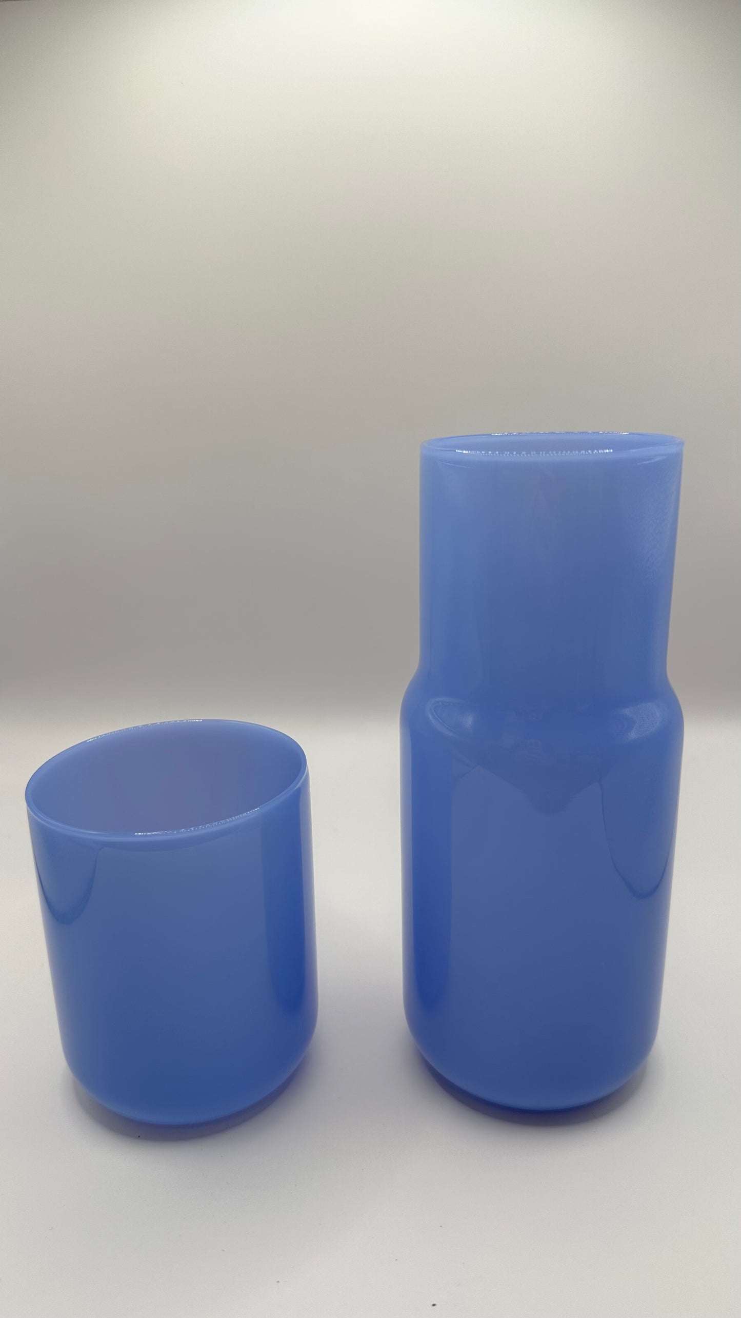 Tinted Glass Carafe and Cup Set