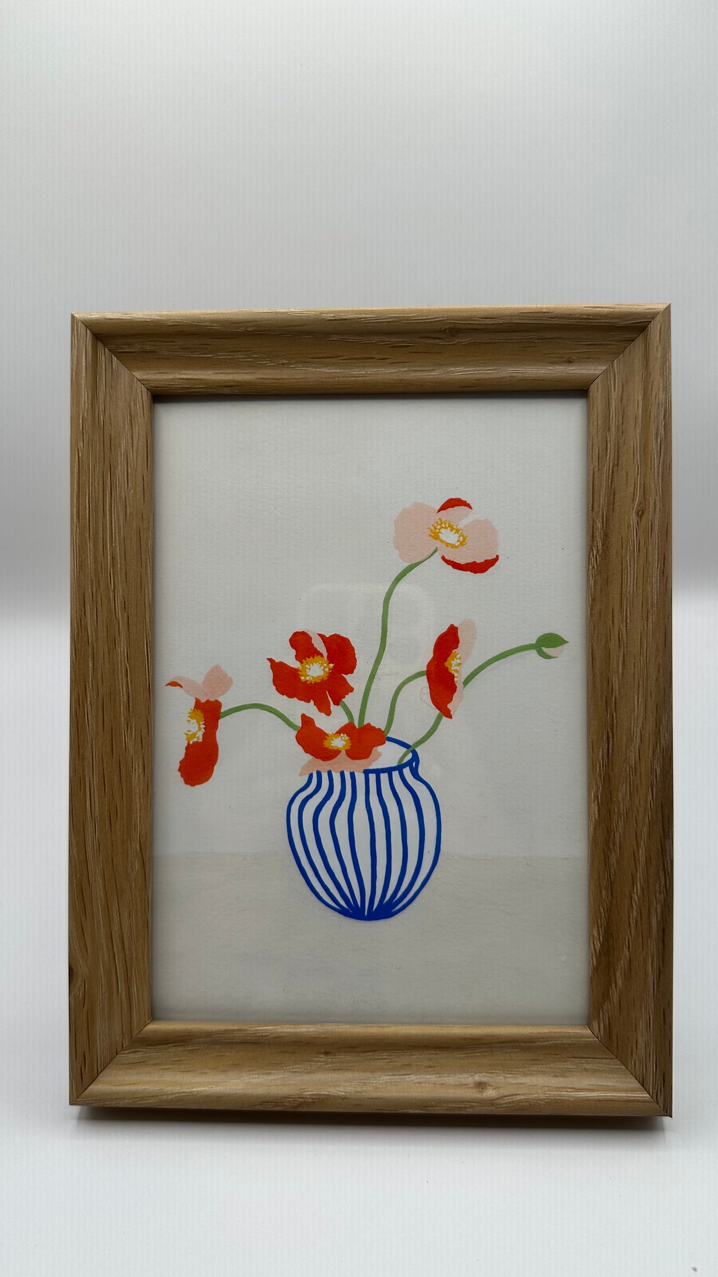 Red Poppies Framed Print, Signed by Artist