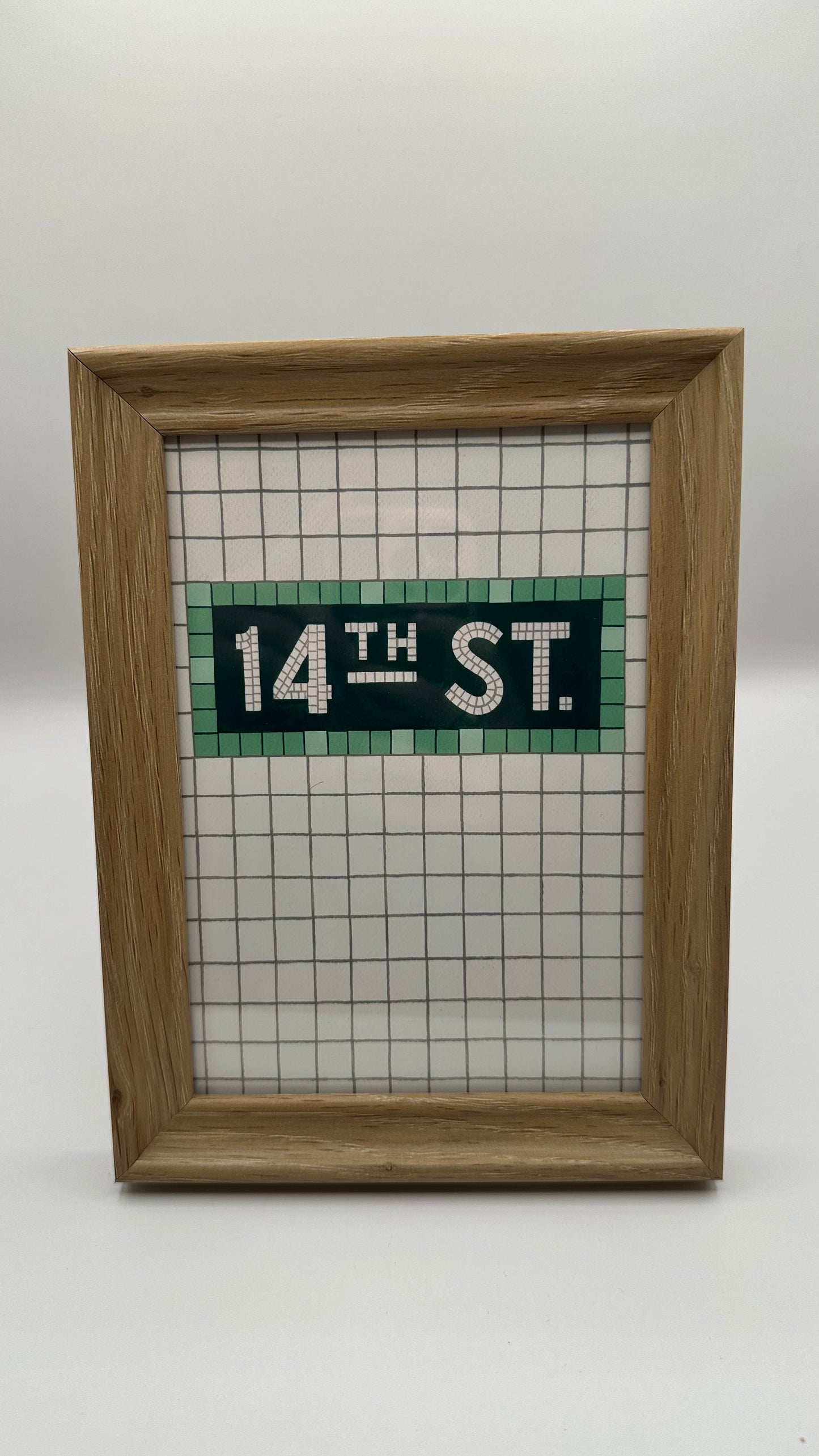 14th Street Subway Framed Print, Signed by Artist