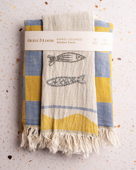 Hand Stitched Kitchen Towel Set
