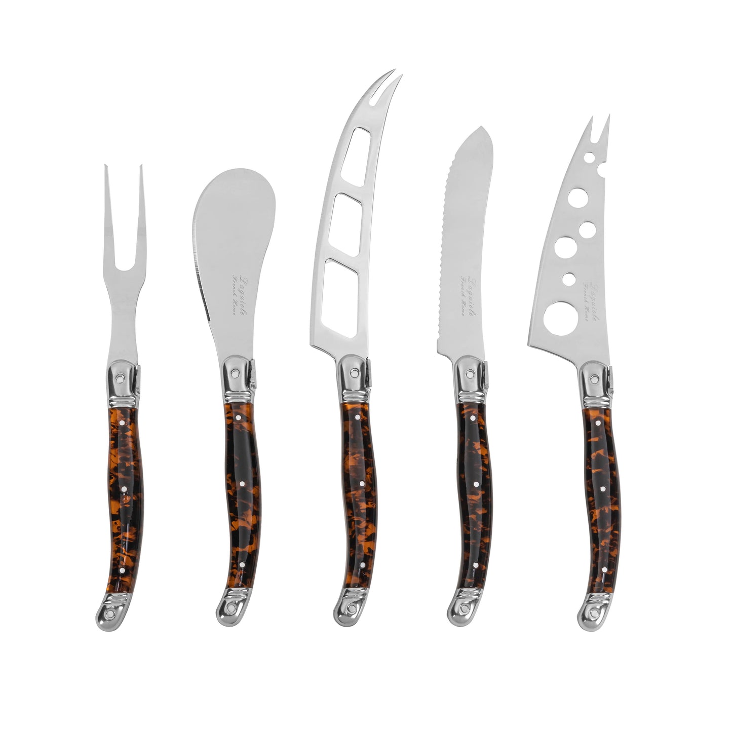 Laguiole Artisan Cheese Knife Set (5 Piece) - Tortoiseshell