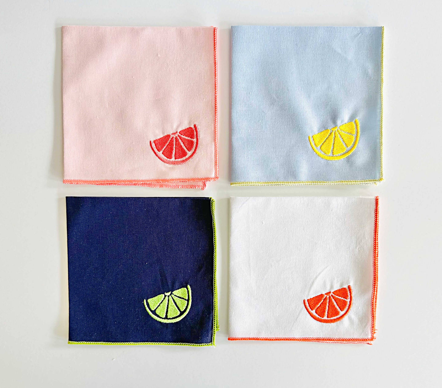 Citrus Linen Cocktail Napkins