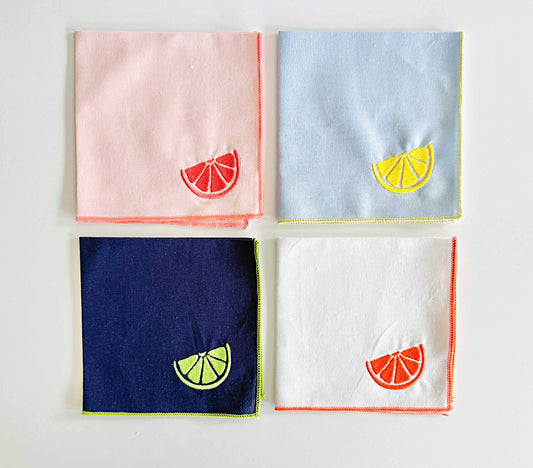 Citrus Linen Cocktail Napkins