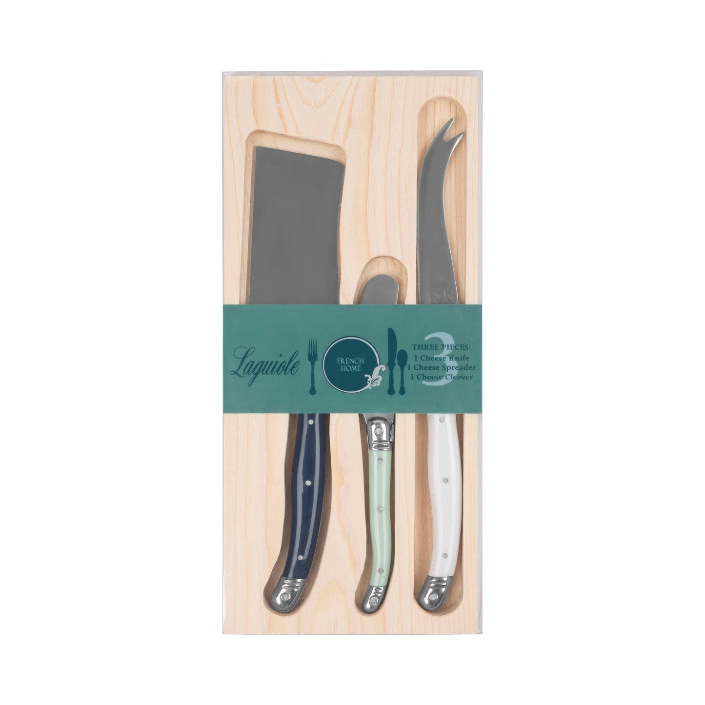 Laguiole Essential 3 Piece Elevated Cheese Knives