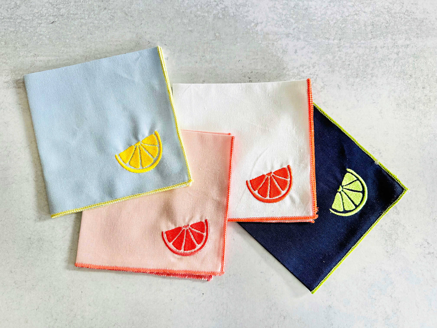 Citrus Linen Cocktail Napkins