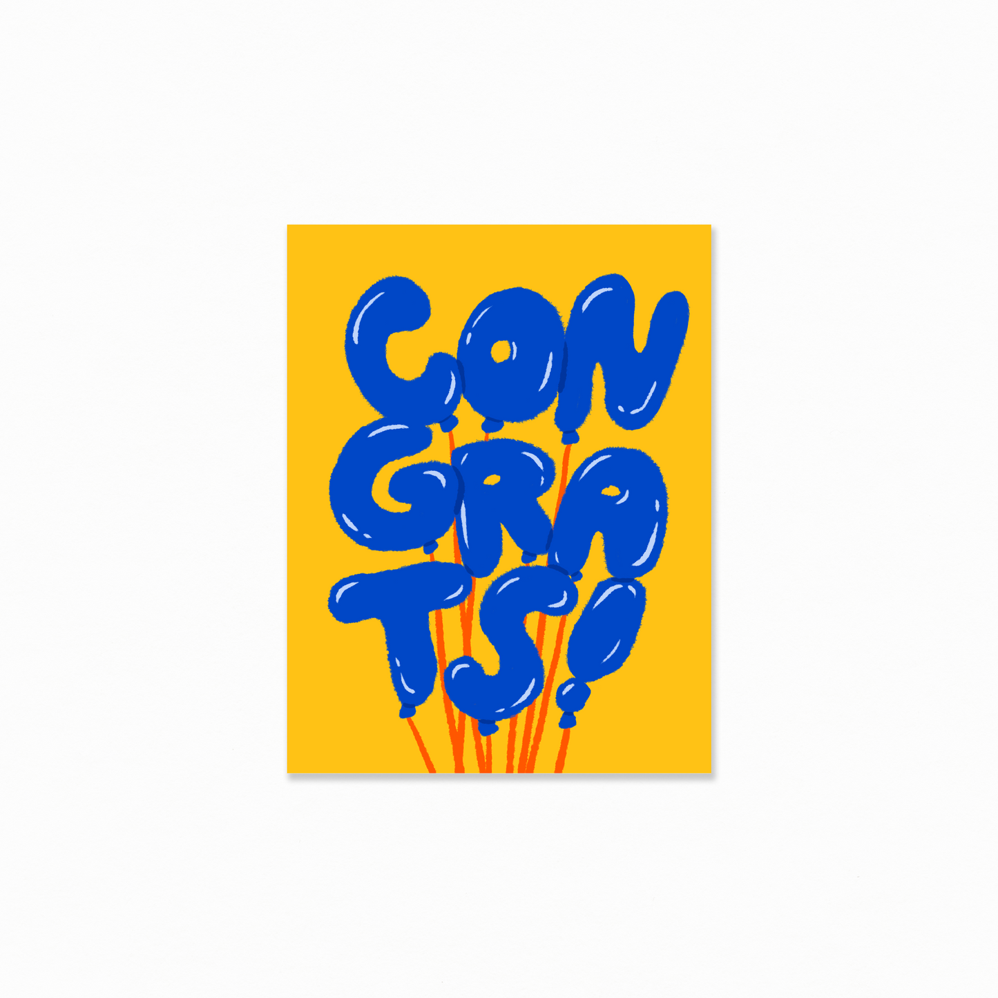 "Congrats" balloons greeting card