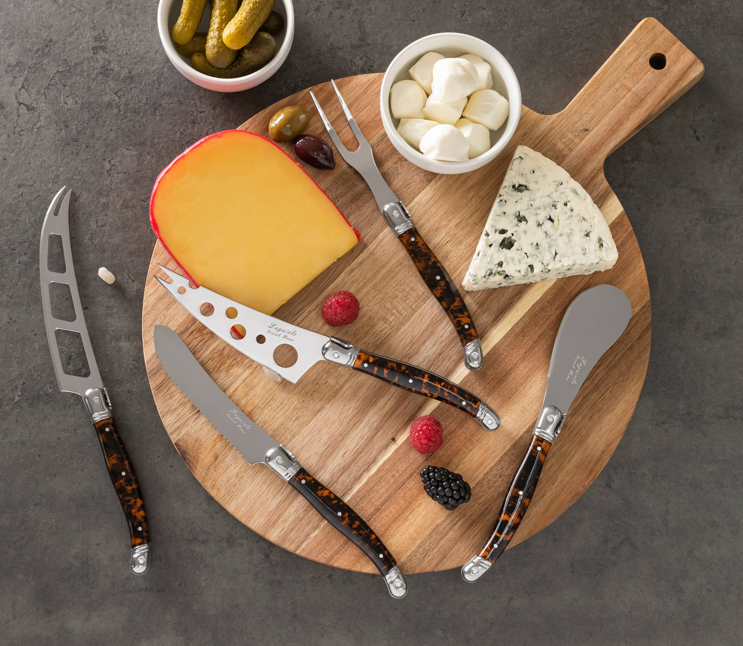 Laguiole Artisan Cheese Knife Set (5 Piece) - Tortoiseshell