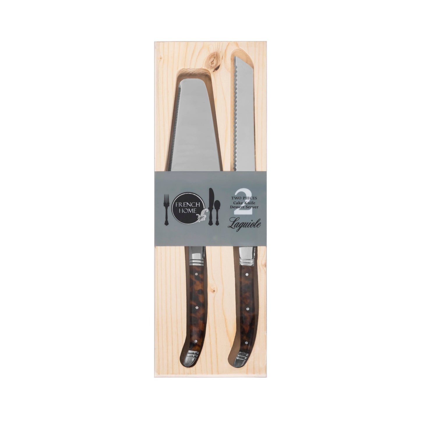 Laguiole Cake & Pie Server Set - Tortoiseshell