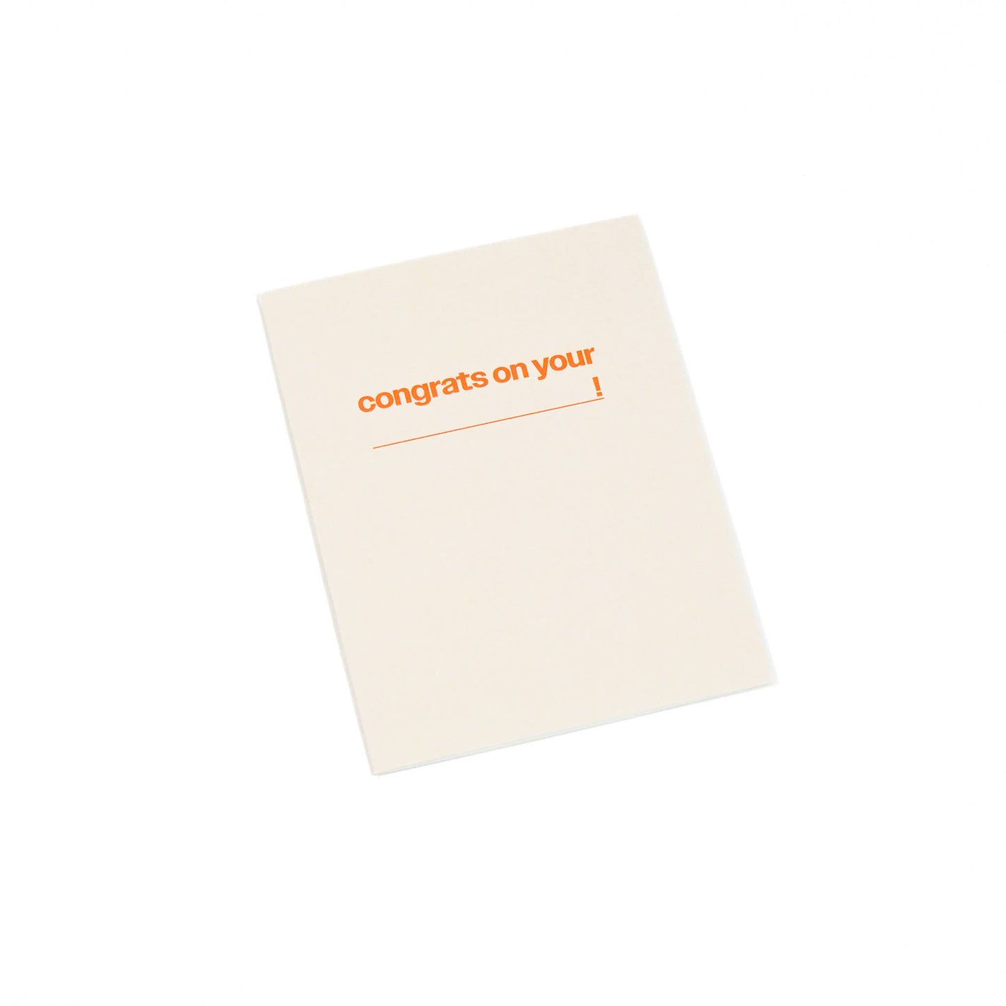 "Congrats on your ( )" greeting card