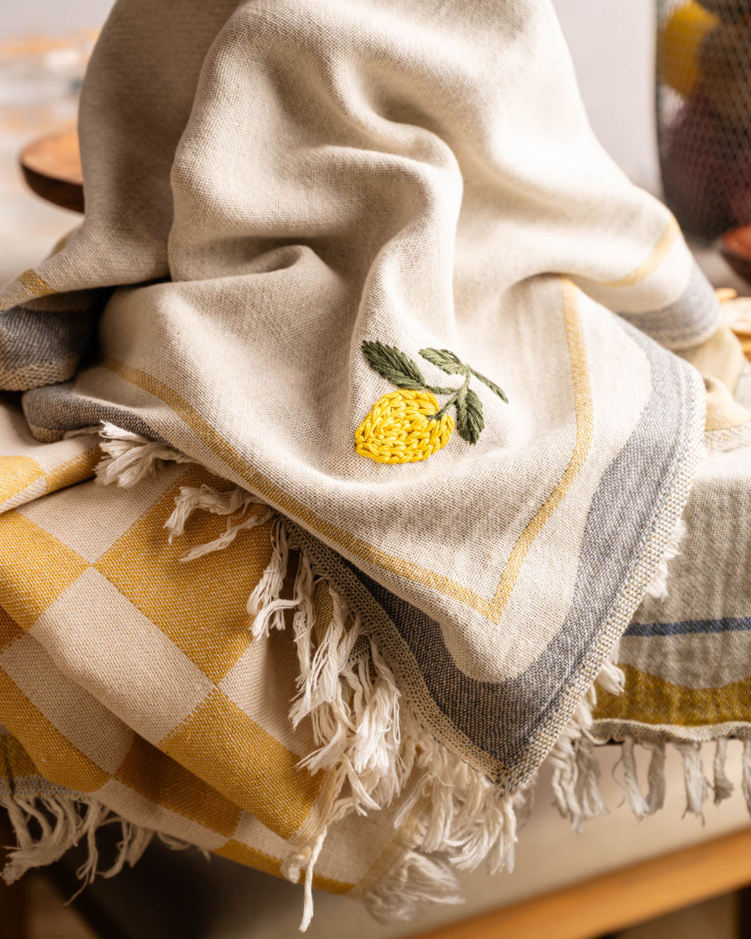 Hand Stitched Kitchen Towel Set